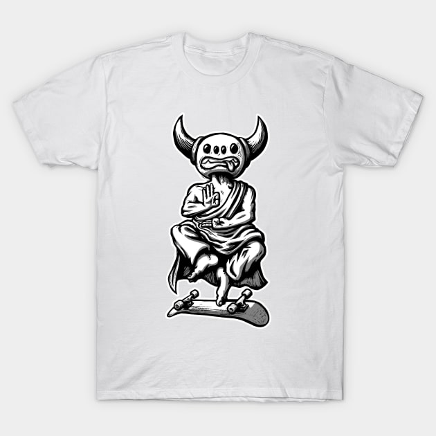 Skate Meditation T-Shirt by Octomanart